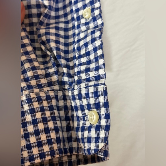 Ralph Lauren White Blue Check Casual Long Sleeve Button Down Shirt SKU0697 - Picture 8 of 11